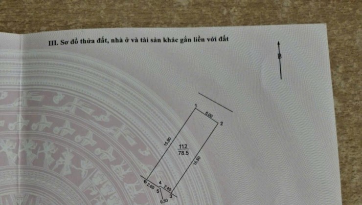 BÁN GẤP ĐẤT THUỴ LÂM- ĐÔNG ANH, DT 79M2, MT 5M, NGÕ Ô TÔ THÔNG, CHỈ 4X