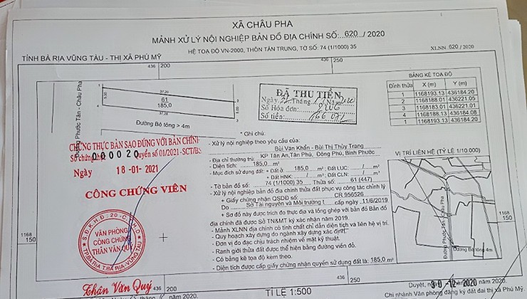 Bán nhanh nhà 2 mặt tiền châu pha bà rịa đang quy hoach mở rông đường