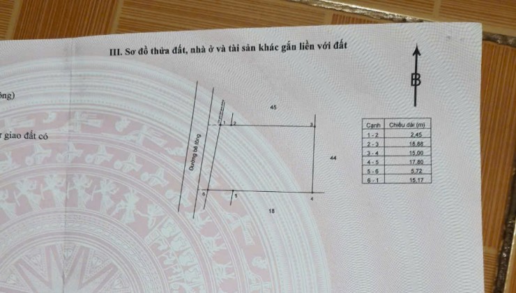 cần bán lô này ở đội 1 xà bang huyện châu đức BRVT