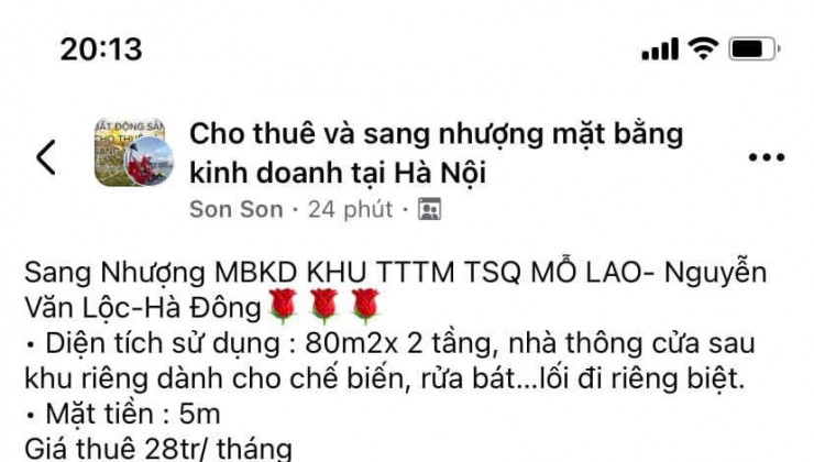 CẦN THANH LÝ HOẶC SANG NHƯỢNG TOÀN BỘ CỬA HÀNG KINH DOANH HÀNG ĂN tại TTTM TSQ khu A, Mộ Lao, Mỗ Lao, Hà Đông , Hà Nội