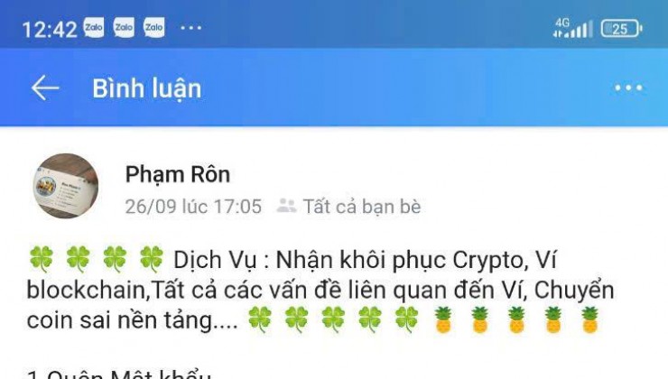 ***Dịch Vụ : Nhận khôi phục Crypto, Ví blockchain,Tất cả các vấn đề liên quan đến Ví, Chuyển coin sai nền tảng....