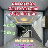 Nhà mặt tiền Gần Lê Văn Quới Bình Tân 51m2, 2 tầng, nhỉnh 4 tỷ 5