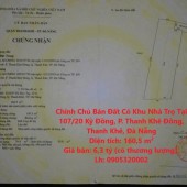 Chính Chủ Bán Đất Có Khu Nhà Trọ Tại 107/20 Kỳ Đồng, P. Thanh Khê Đông, Thanh Khê, Đà Nẵng