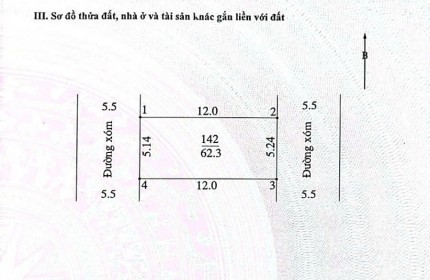 BÁN LÔ 63M2 CÓ 2 MẶT TIỀN TẠI CHỢ XUÂN MAI - CHƯƠNG MỸ