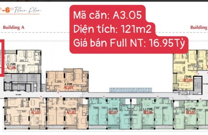 Bán Căn hộ góc 3PN - 121m2 tại dự án The Horizon Hồ Bán Nguyệt Phú Mỹ Hưng Quận 7