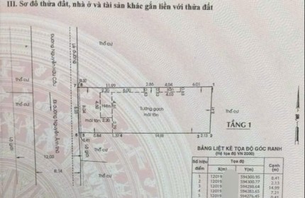 BÁN NHÀ MẶT TIỀN NGUYỄN HỬU CẦU, TRUNG CHÁNH, HÓC MÔN, (8x26) GIÁ 13.9T