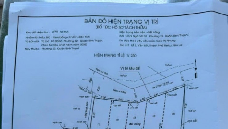 Bán đất Hoàng Hoa Thám Quận Bình Thạnh (6x18) 80m2 công nhận hẻm 8m gặp trực tiếp chủ TL