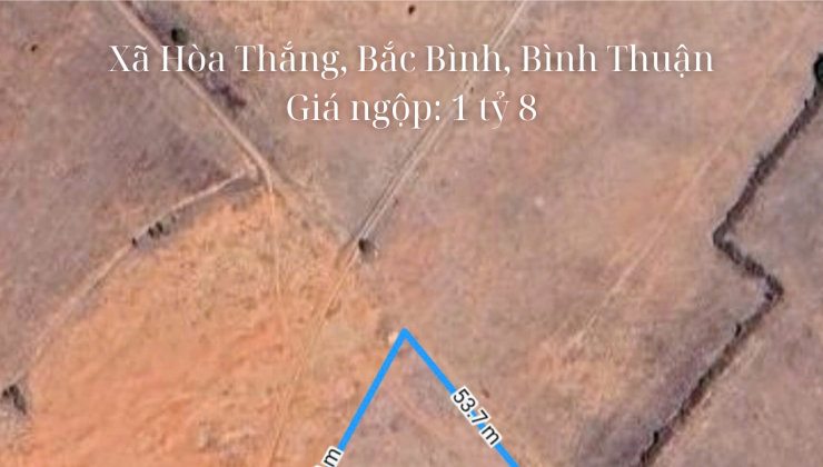 Chính chủ cần bán gấp lô 4.162m2 xã Hòa Thắng, view nhìn thẳng biển. Giá ngộp 1 tỷ 8, bao SHR