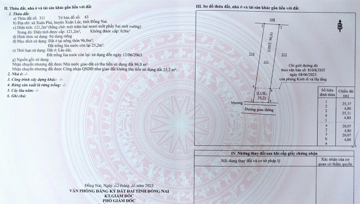 SỞ HỮU LÔ ĐẤT ĐẸP CÓ 1 KHÔNG 2 - GIÁ SIÊU ĐẦU TƯ Tại Xã Xuân Phú Huyện Xuân Lộc Tỉnh Đồng Nai