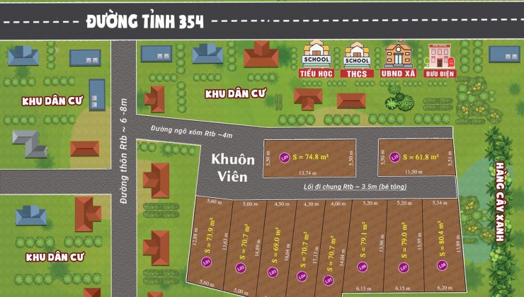 Đất Vàng - Mỹ Đức - An Lão - Hải Phòng 71-80m2 Gần TTTP, Pháp Lý Rõ Ràng, giá đầu tư. Lh:0899368222.