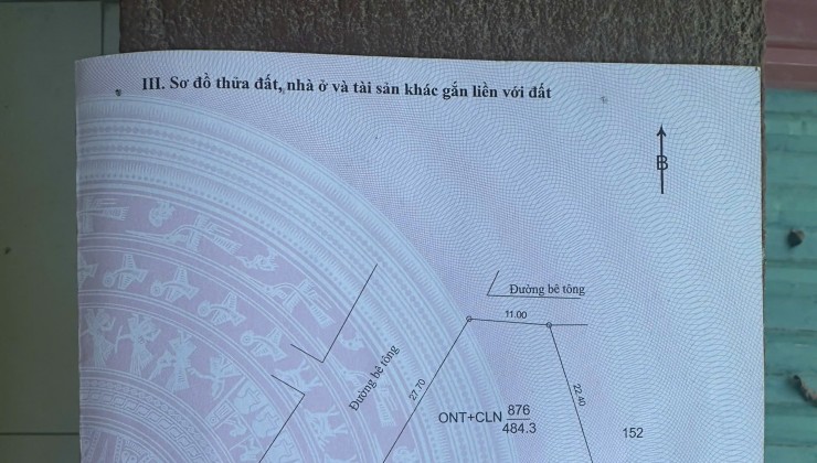 Bán 484,3m2 Đất Chính Chủ Có 1 Căn Nhà Nhỏ và Trồng Hoa Màu Tại Ea Tiêu, huyện Cư Kuin, Đăk Lăk.