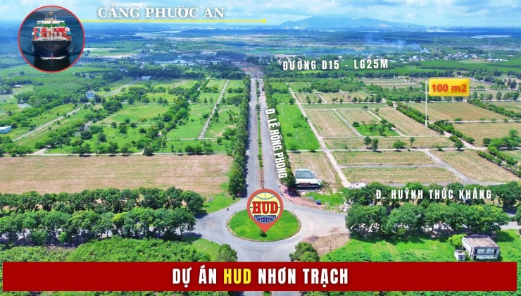 Cần bán nền Hud Nhơn Trạch DT100m2 Mặt tiền đường 20m Giá Tốt