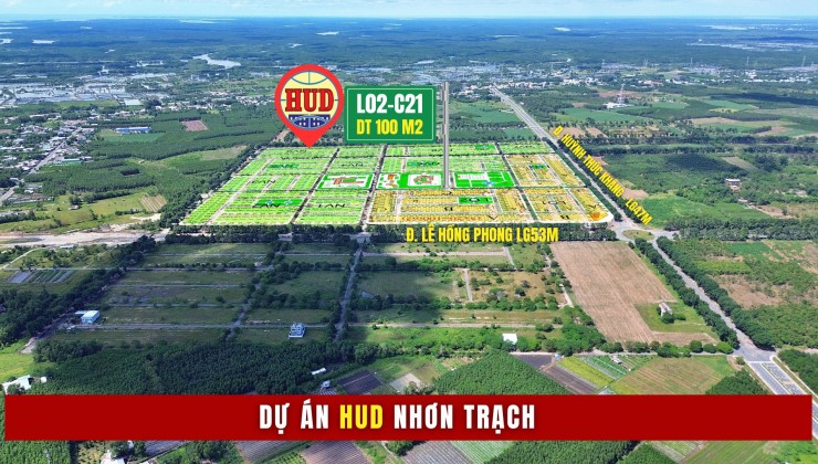 Cần bán nền Hud Nhơn Trạch DT100m2 Mặt tiền đường 20m Giá Tốt