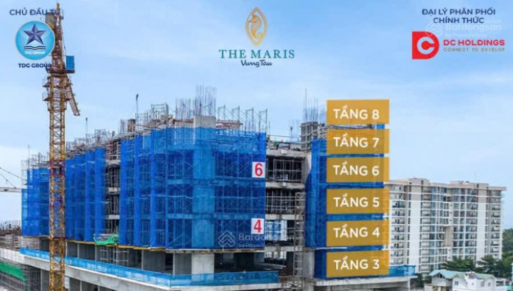 Chỉ 720tr trong 2 năm-Căn hộ mặt biển The Maris VT có nội thất-Cho thuê 25tr/th-Cam kết mua lại 12%