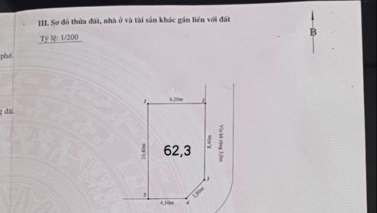 Bán đất tái định cư Tam Kỳ -  Vĩnh Niệm, 62m, lô góc, tuyến 2, GIÁ 7x tr/m