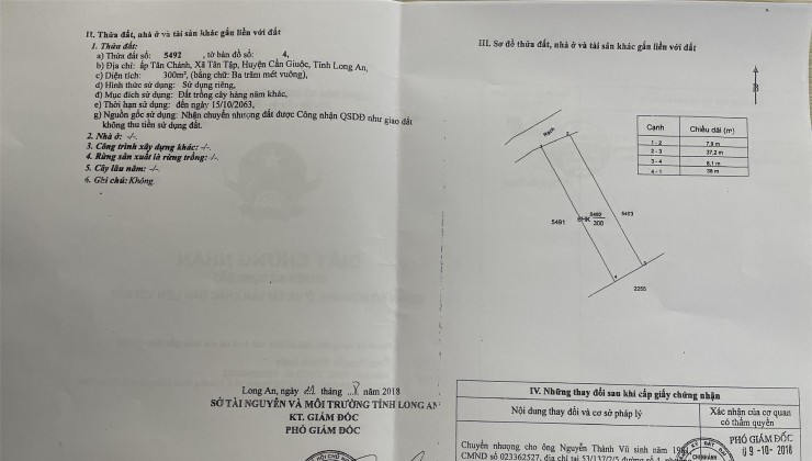 Nhà cấp 4 ngay chợ Tân Tập,Long An, cách Q8, Q7 chỉ 26km.Sổ riêng cn 300m2, Giá 1ty150