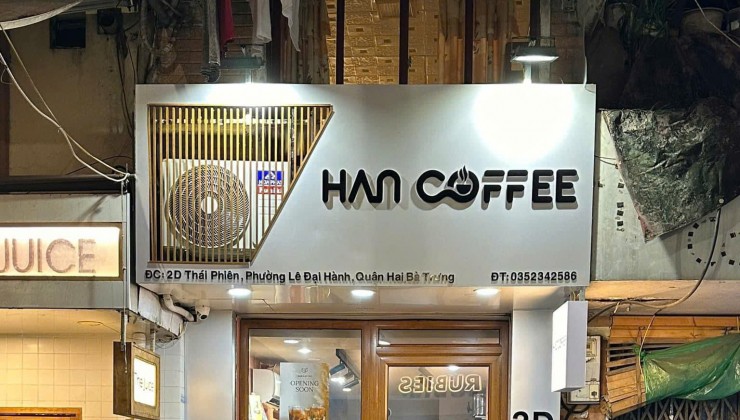 Sang nhượng quán cafe tại Lê Đại Hành, Hai Bà Trưng, Hà Nội