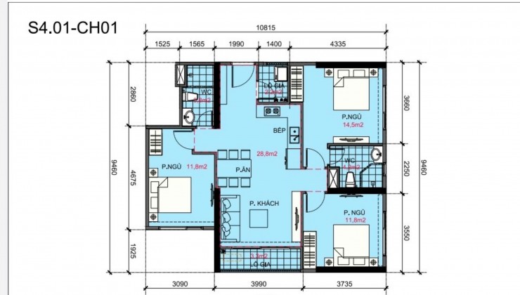 Bán Gấp Căn Hộ 3N Toà S401 tầng cao thoáng,view nội khu