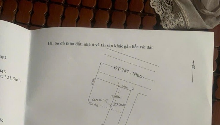 HOT HOT - CẦN BÁN CĂN NHÀ MẶT TIỀN ĐẸP TẠI dt747, Phường Thạnh Phước, Thị xã Tân Uyên, Bình Dương