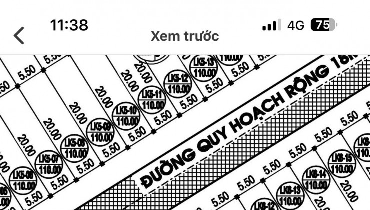 Cần bán lô đất 160m2 khu đô thị Nam Lê Lợi, TP Vinh