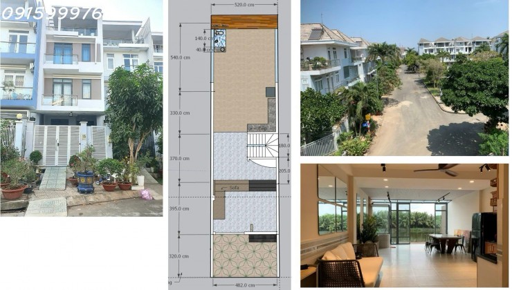 Nhà 4 tầng KDC Compound view sông Nhà bè,cách q7,q8 chỉ 7km. Giá 8ty8