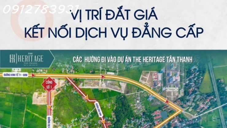 Chính thức nhận booking dự an HERITAGE thị trấn Tân Thanh trung tâm hành chính huyện Thanh Liêm,tỉnh Hà Nam