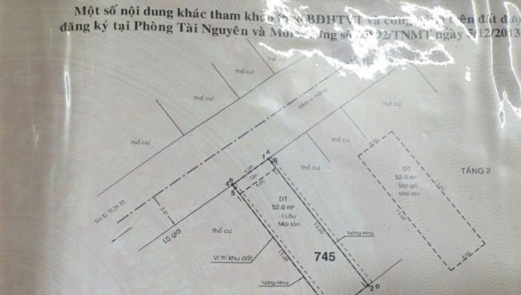 Nhà 2 tầng (4x16m) 1/ Hẻm 6m Lâm Thị Hố, Tân Chánh Hiệp, Q12 giá rẻ 3.68 tỷ