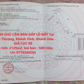 CHÍNH CHỦ CẦN BÁN GẤP LÔ ĐẤT Tại Khánh Thượng, Khánh Vĩnh, Khánh Hòa - GIÁ CỰC RẺ