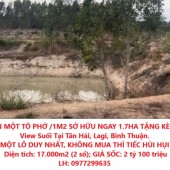 CHỈ CHƯA ĐẾN MỘT TÔ PHỞ /1M2 SỞ HỮU NGAY 1.7HA TẶNG KÈM NHÀ VÀ HỒ View Suối Tại Tân Hải, Lagi, Bình Thuận.