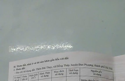 ĐẤT ĐẸP - GIÁ TỐT - Vị Trí Đắc Địa Tại Thôn Bãi Thụy, Xã Đồng Tháp, Huyện Đan Phượng, TPHN