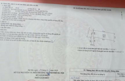 Bán nhà cấp 4, Diện tích: 35m2, Vĩnh Quỳnh, Thanh Trì. Giá rẻ chỉ: 2.x tỷ