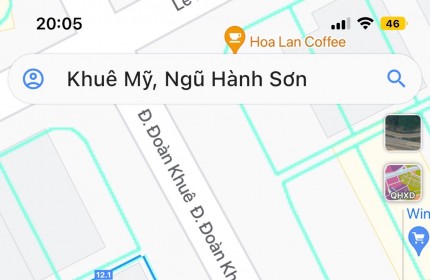 Bán lô 2 mặt tiền BÙI TÁ HÁN và ĐOÀN KHUÊ - khu Nam Việt Á, Ngũ Hành Sơn, Đà Nẵng DT 293m2 giá 24,9 tỷ