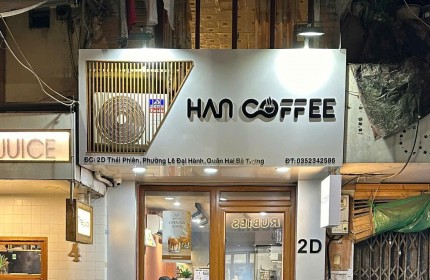 Sang nhượng quán cafe tại Lê Đại Hành, Hai Bà Trưng, Hà Nội