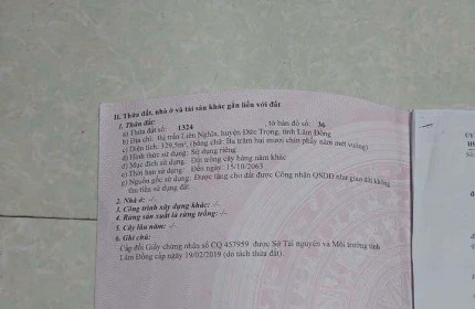 Đất Đẹp - Giá Tốt - Chính Chủ Cần Bán Lô Đất Mặt Tiền Đường Lê Hồng Phong, Liên Nghĩa, Đức Trọng