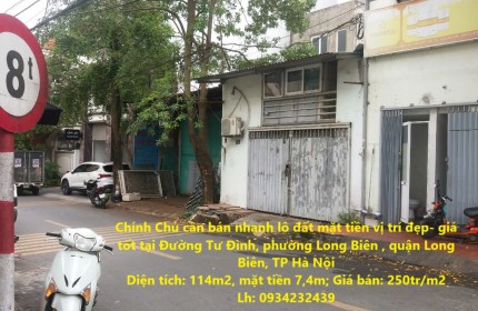 Chính Chủ cần bán nhanh lô đất mặt tiền vị trí đẹp- giá tốt tại quận Long Biên, tp Hà Nội