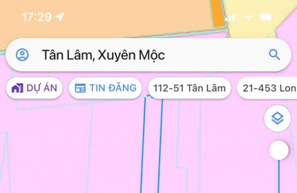 Tân Lâm- Xuyên Mộc
Với hơn 1040m2 có sẵn 100 thổ cư, đất phủ hồng toàn bộ