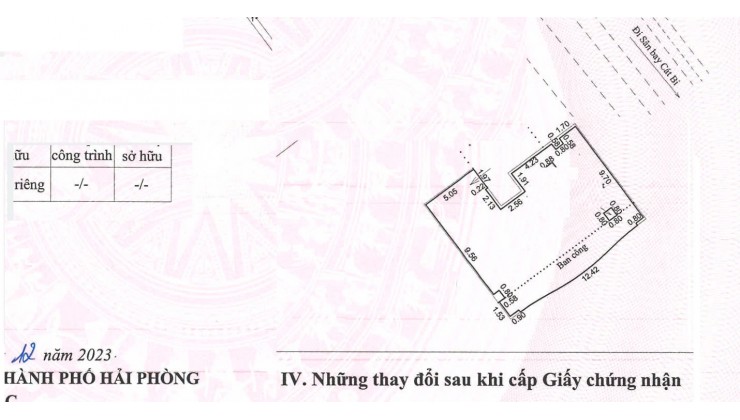 Chung cư Lê Hồng Phong, Đông Khê, Ngô Quyền Hải Phòng bìa đỏ,chỉ 33tr/m2