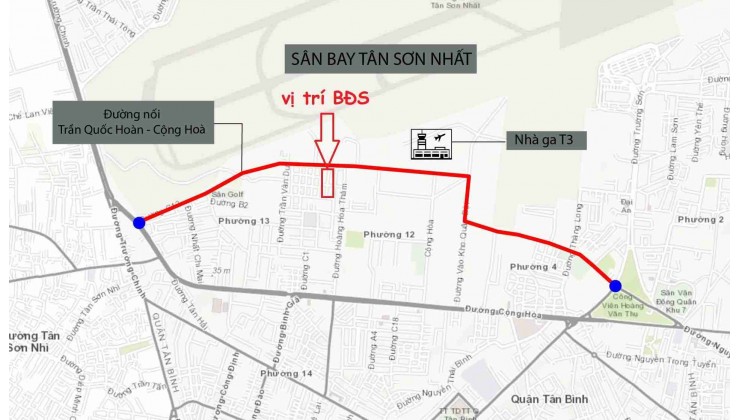Vị Trí Vàng: Sát Vách Nhà Ga T3-TSN, Tăng Giá Mạnh Mẽ Nhờ Các Dự Án Trọng điểm