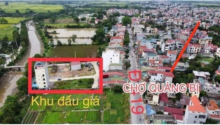 Đấu giá xã Quảng Bị, Chương Mỹ, Hà Nội, phân lô, vỉa hè, ô tô tránh, 75m2, giá đầu tư