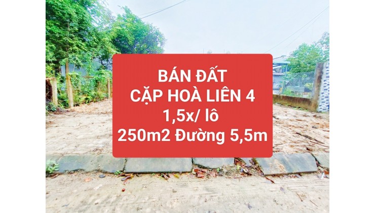 ✅✅1,6 TỶ/LÔ ⏩ CẶP ĐẤT LIỀN KỀ 1/2 NGÃ BA TÁI ĐỊNH CƯ HÒA LIÊN 4✅✅