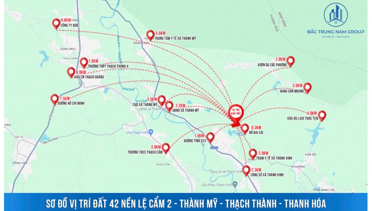 Cần bán khoảng 15 đất nền xã Thành Mỹ - Thạch Thành - gần hồ - giá đầu tư hấp dẫn!