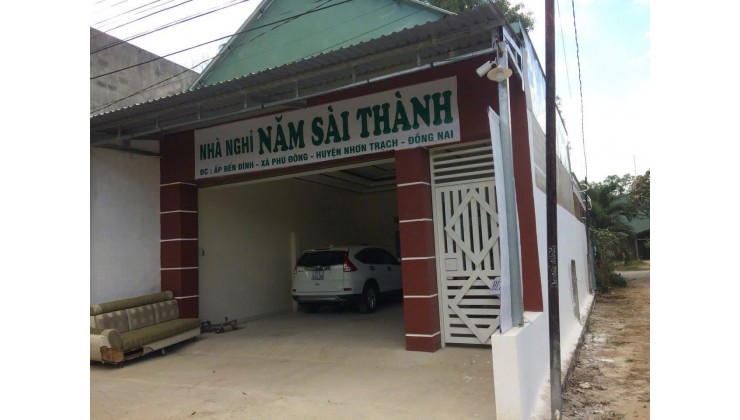 Bán nhà nghỉ Năm Sài Thành, xã Phú Đông, 497m², 140m² thổ, đường nhựa ô tô 1/Trần Văn Trà – Giá 7 tỷ