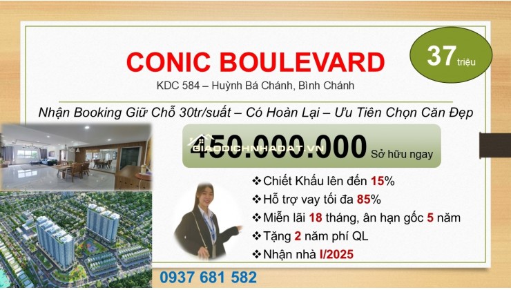 450tr  căn 2PN  cuối Võ Văn  Kiệt -Bình  Chánh  84m2 căn hộ rẻ nhất Sài Gòn