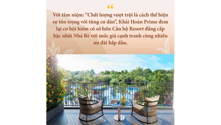 Mở Bán Căn Hộ Resort Ven Sông Khải Hoàn Prime - Vị Trí Vàng, Tiện Ích Vượt Trội