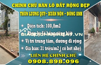 Cần Tiền Bán Nhanh lô đất đep tại Thôn Lương Quy, Xuân Nộn, Đông Anh