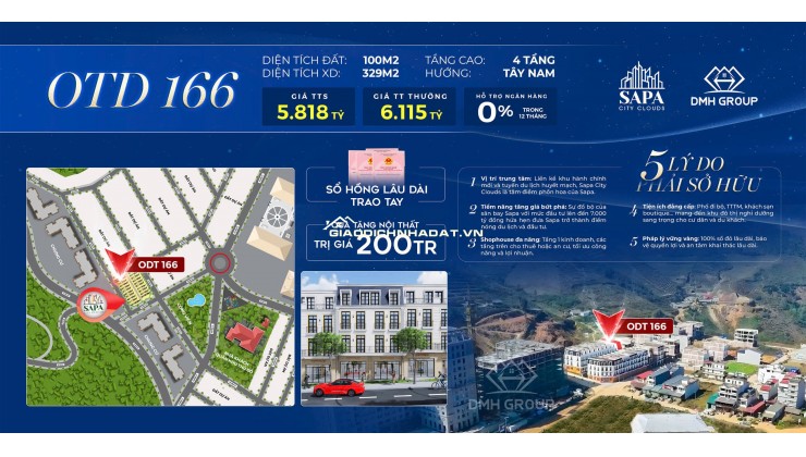 Cơ hội cuối cùng dành cho nhà Đầu Tư muốn sở hữu Liền kề Shophouse Sapa