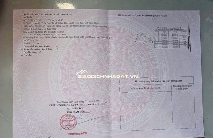Bán Đất Thắng Hải 20x52 - Điện Tích:1033m2 - Giá Bán:1 Tỷ - Liện Hệ:0987750239
