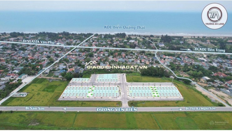 Bán đất thổ cư 114m², mặt biển Quốc gia, Quảng Thái - Quảng Xương - Thanh Hóa, 1.5 tỷ, sổ đỏ