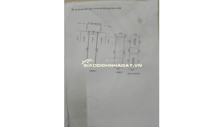 Mặt tiền KD sầm uất 30 Đỗ Nhuận, 4 x 16m, vuông vức, nhà đúc thật 3 tấm kiên cố. LH: 0902849934