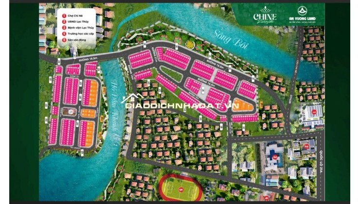 Bán đất nền dự án full thổ cư ngay trung tâm tt Chi Nê giá từ 14tr/m2